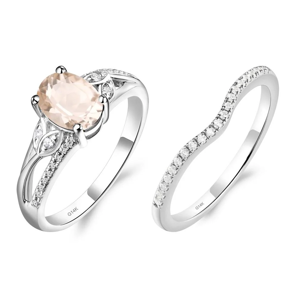 Oval Cut Morganite Ring - Image 13
