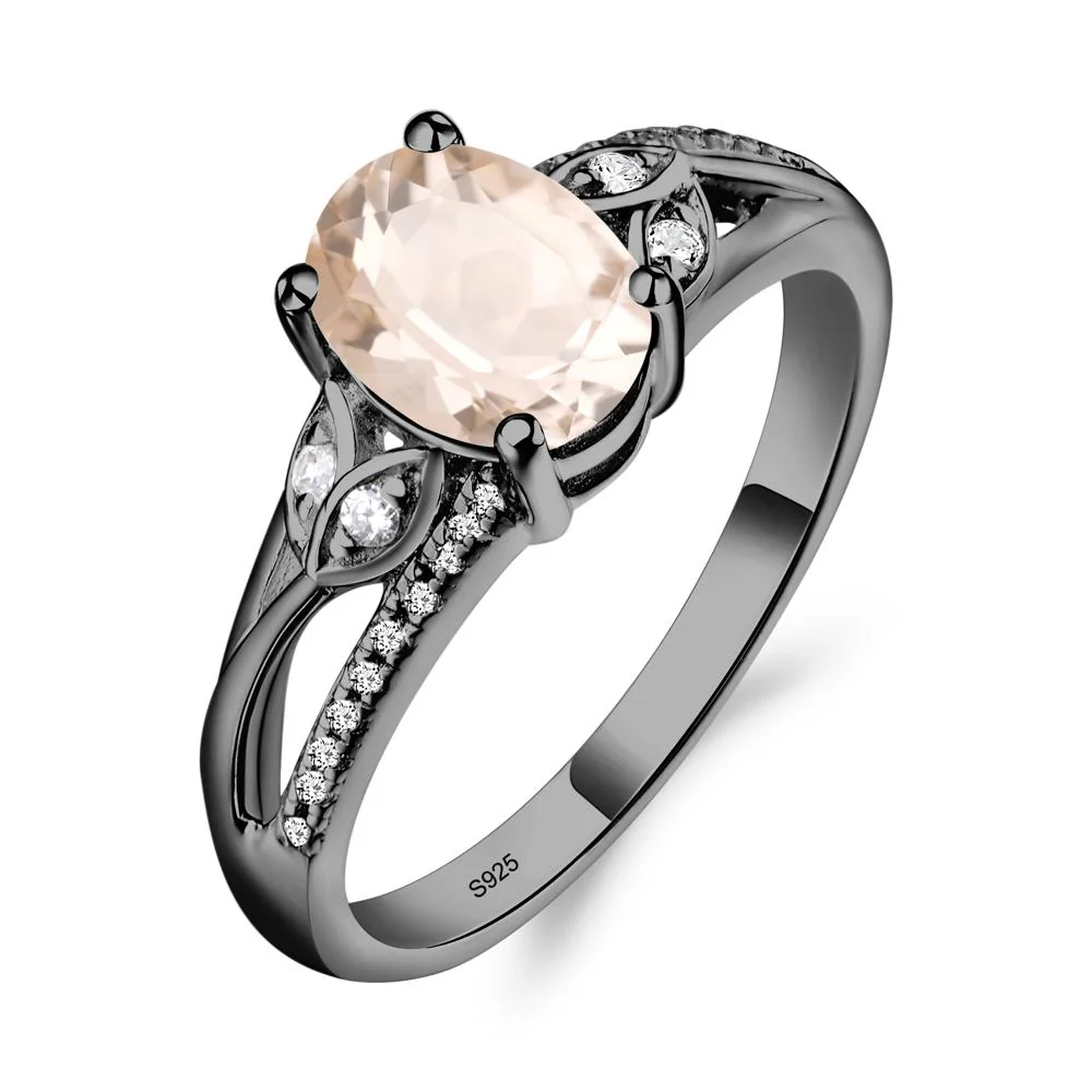 Oval Cut Morganite Ring - Image 2