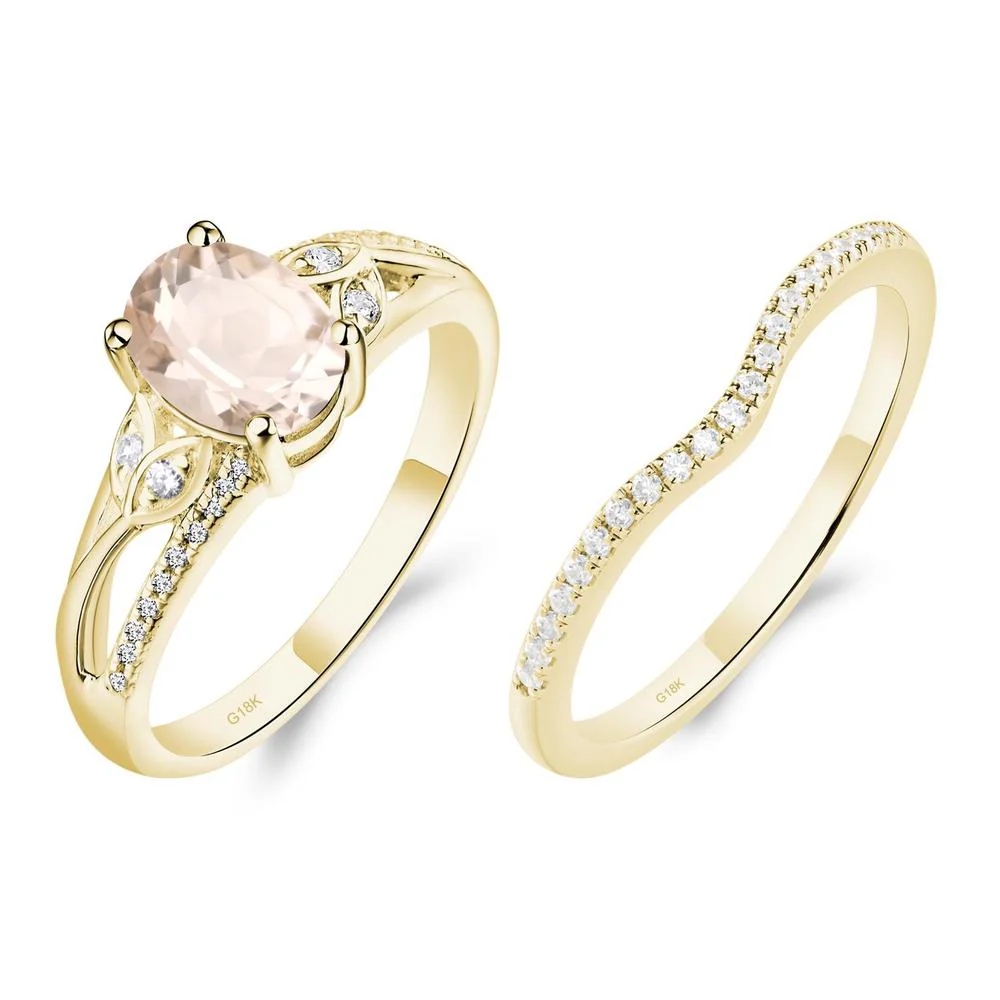 Oval Cut Morganite Ring - Image 21