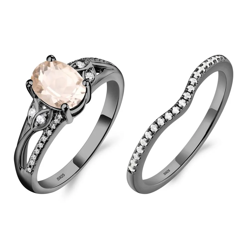 Oval Cut Morganite Ring - Image 23