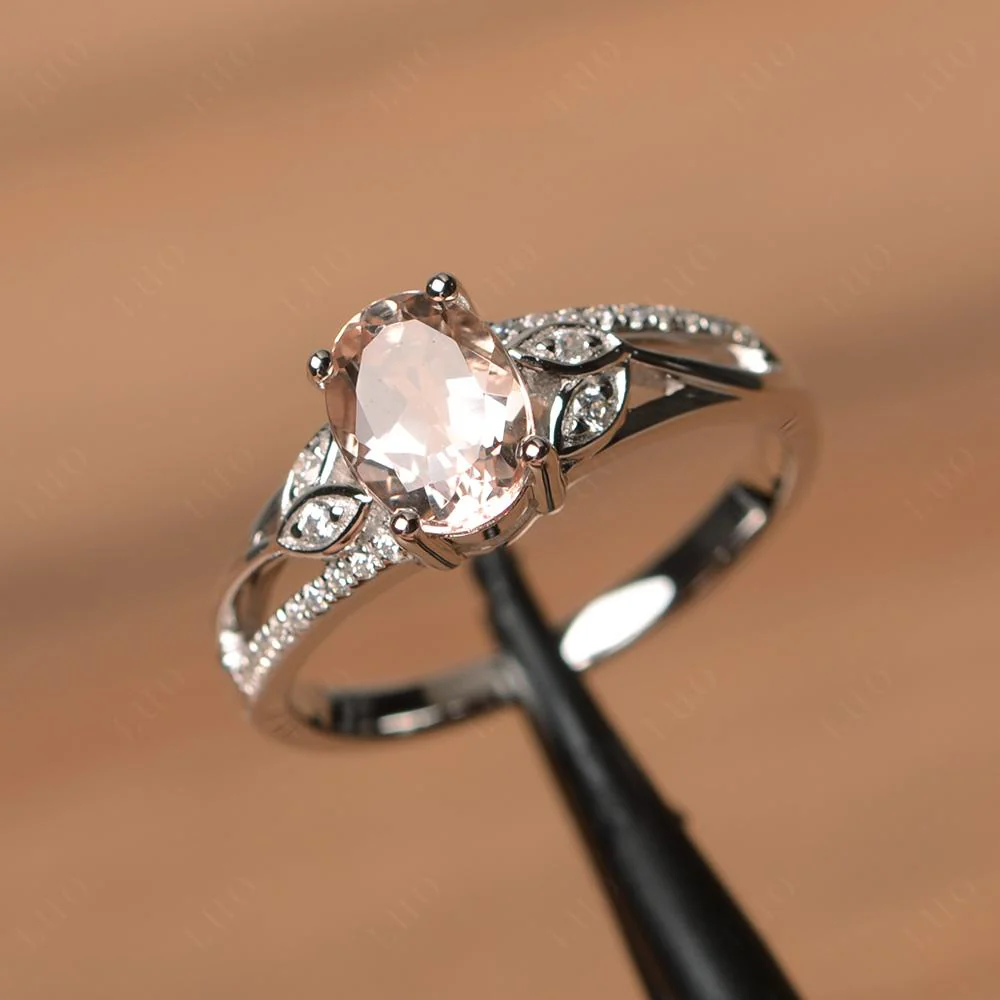 Oval Cut Morganite Ring - Image 29