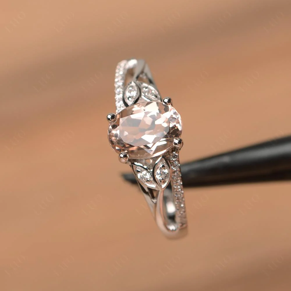 Oval Cut Morganite Ring - Image 30