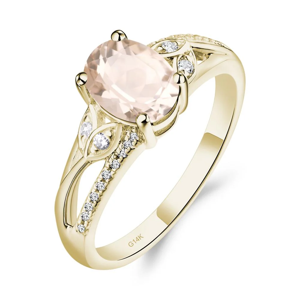 Oval Cut Morganite Ring - Image 4