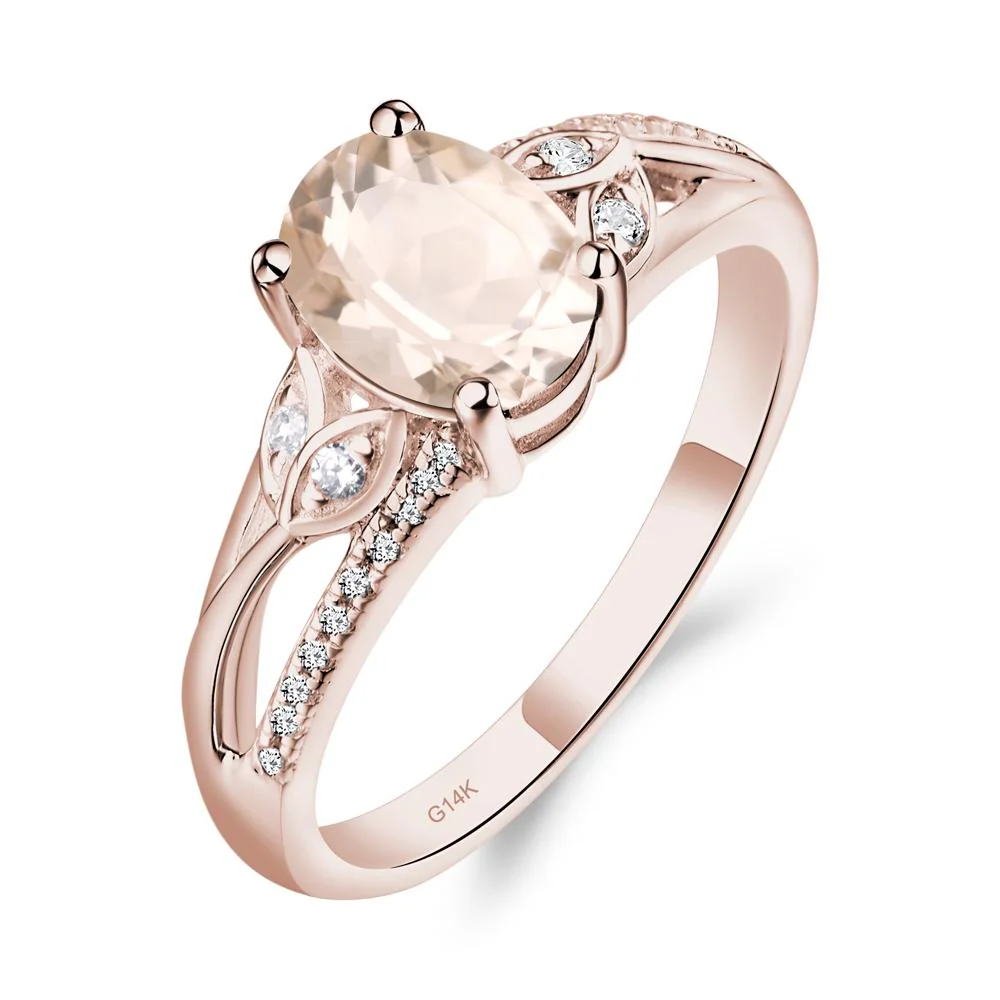 Oval Cut Morganite Ring - Image 5