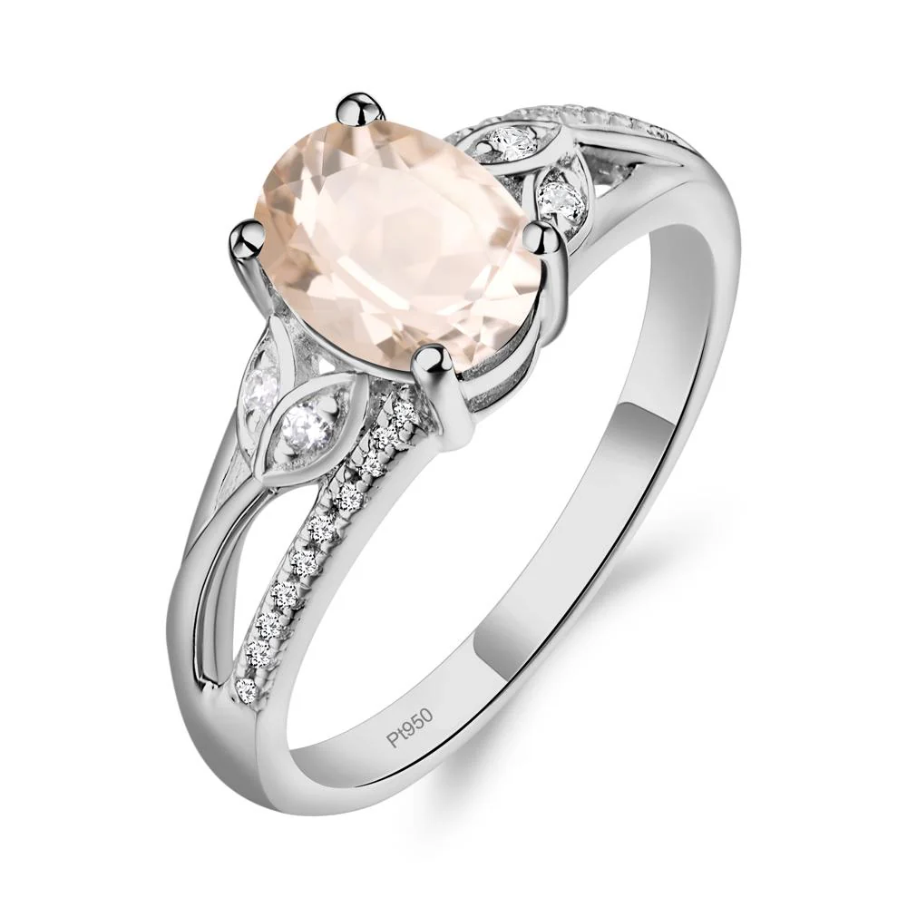 Oval Cut Morganite Ring - Image 9