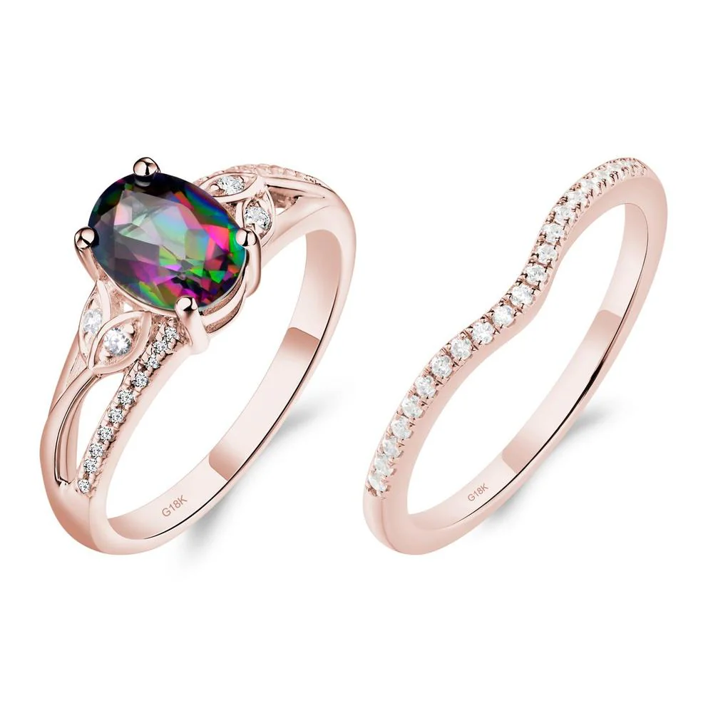 Oval Cut Mystic Topaz Ring - Image 17