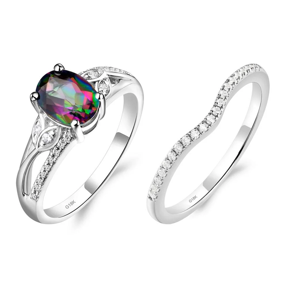 Oval Cut Mystic Topaz Ring - Image 19