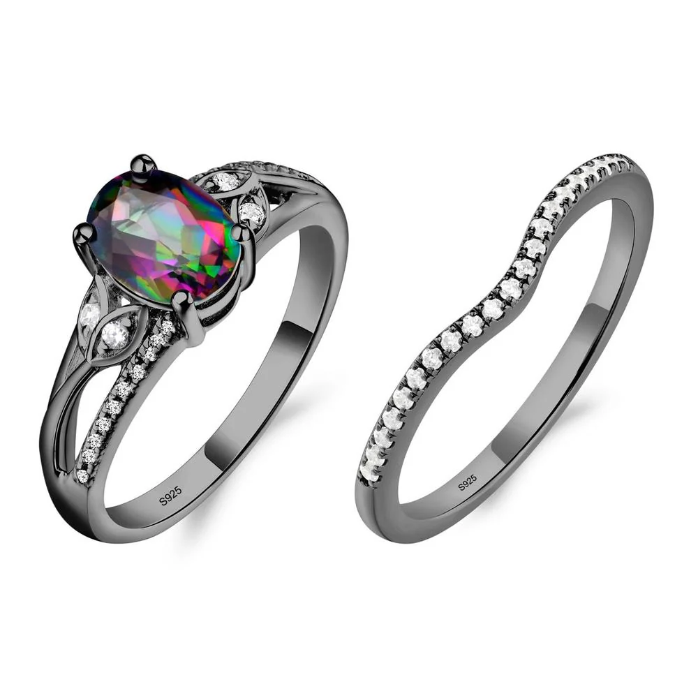 Oval Cut Mystic Topaz Ring - Image 23