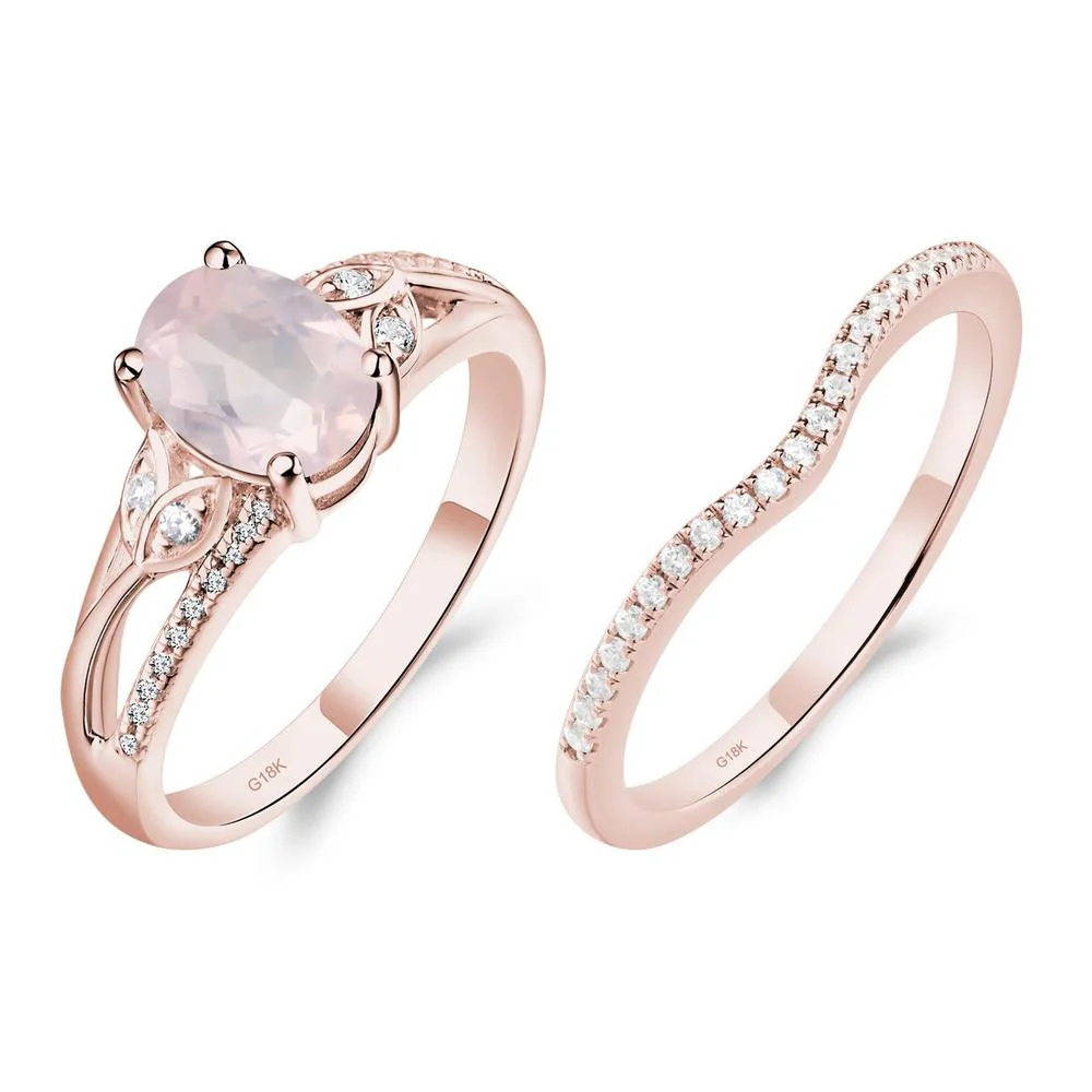 Oval Cut Rose Quartz Ring - Image 17