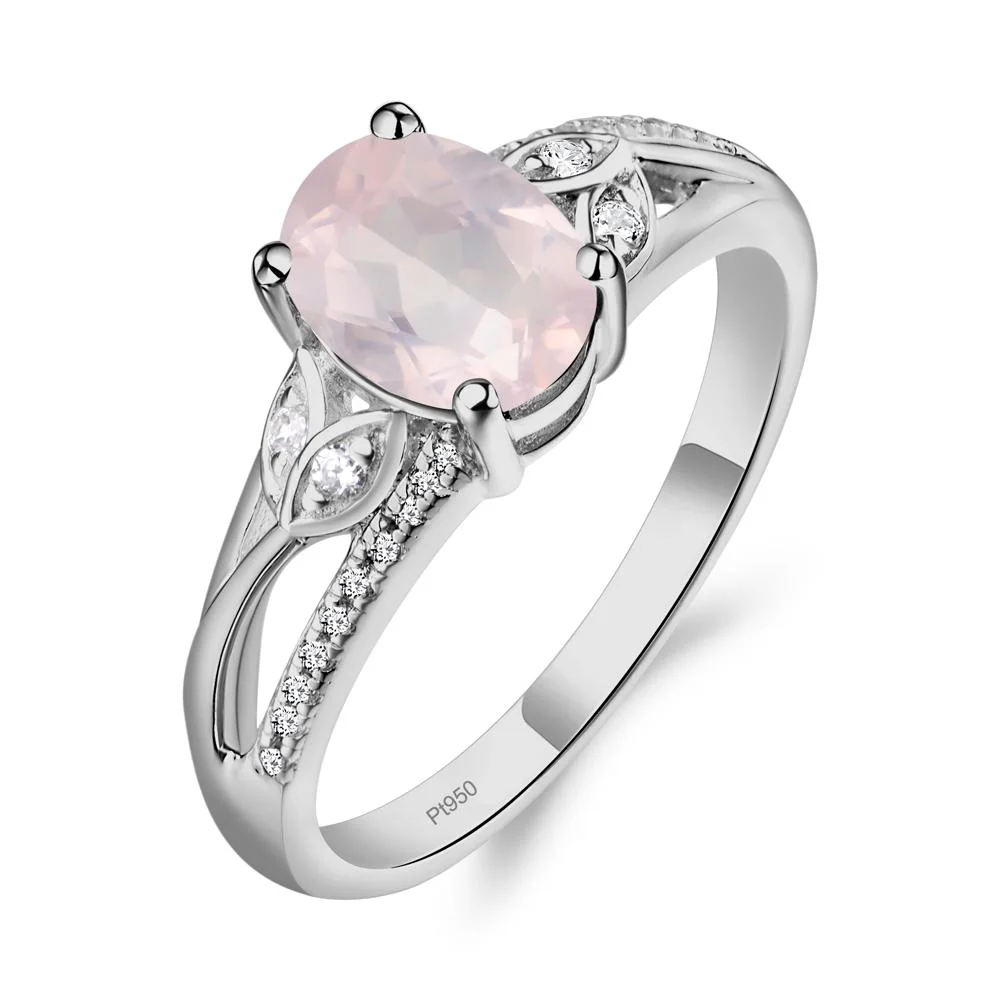 Oval Cut Rose Quartz Ring - Image 9