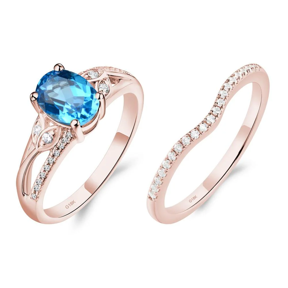 Oval Cut Swiss Blue Topaz Ring - Image 17