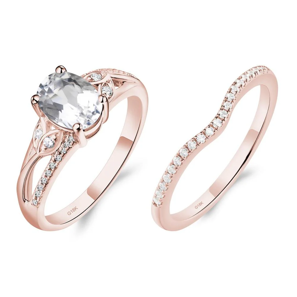 Oval Cut White Topaz Ring - Image 17