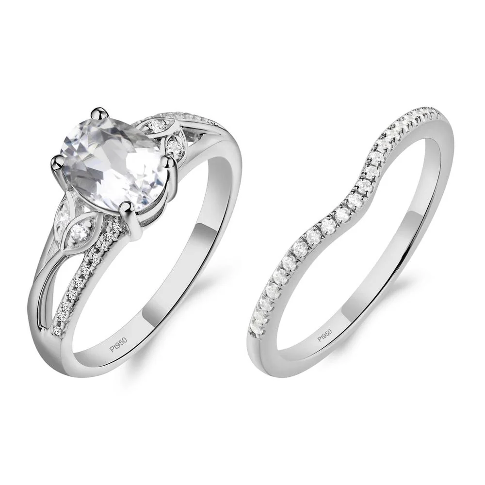 Oval Cut White Topaz Ring - Image 25