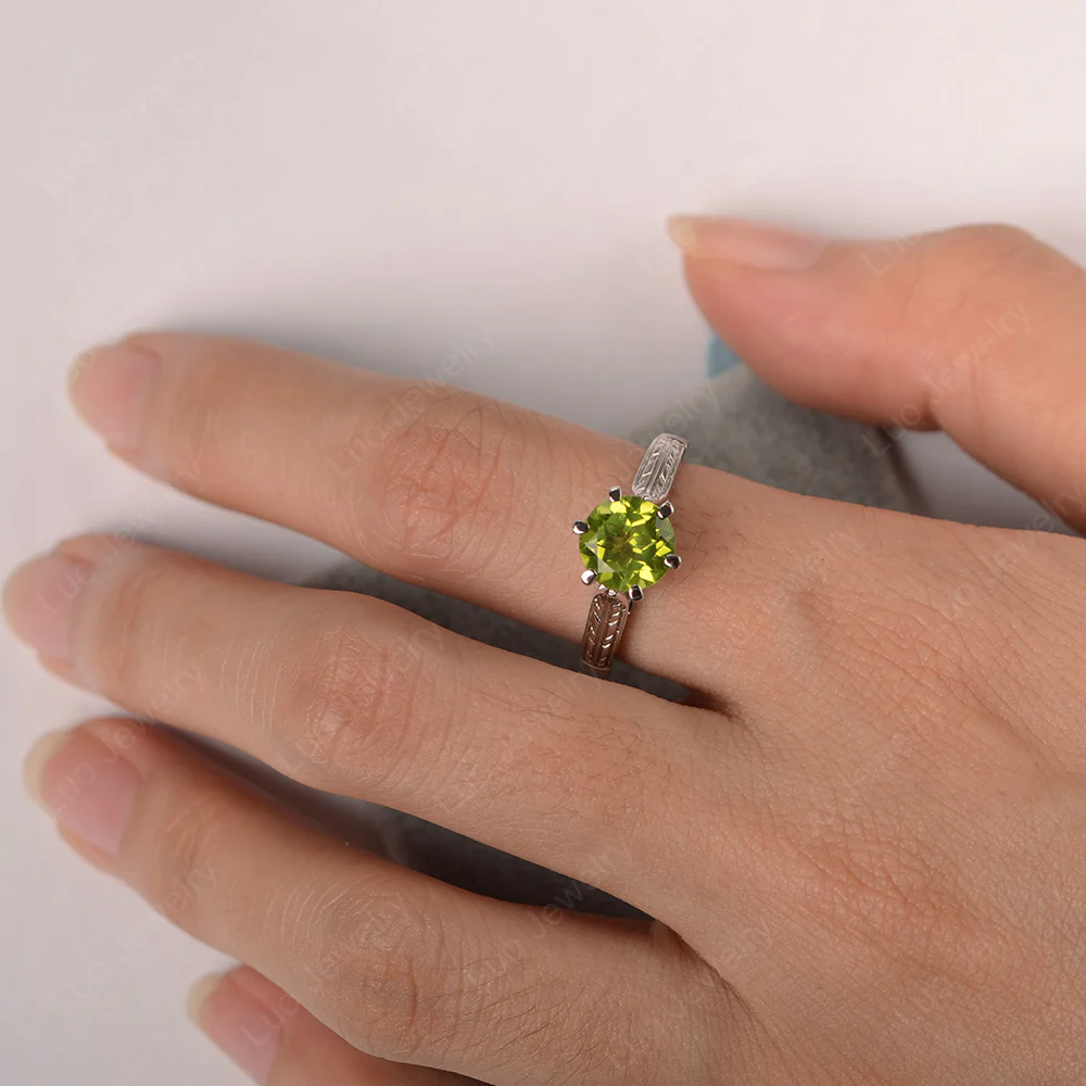 Peridot Wheat Ring - Image 3