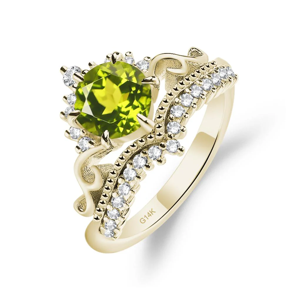 Vintage Peridot Cocktail Ring - Image 4