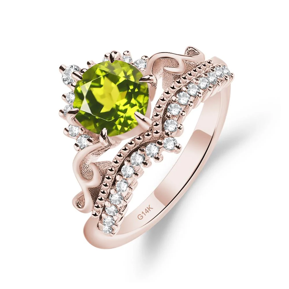 Vintage Peridot Cocktail Ring - Image 5