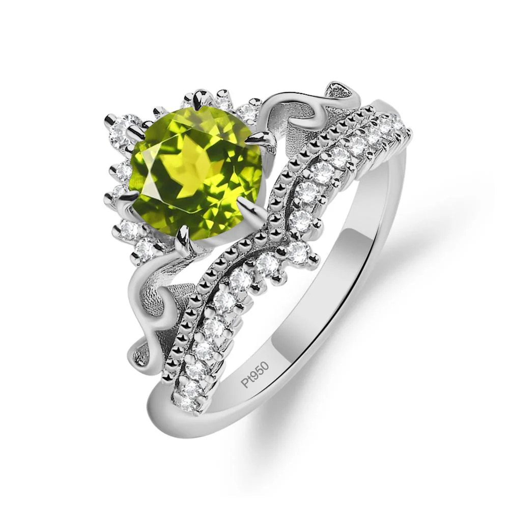 Vintage Peridot Cocktail Ring - Image 6