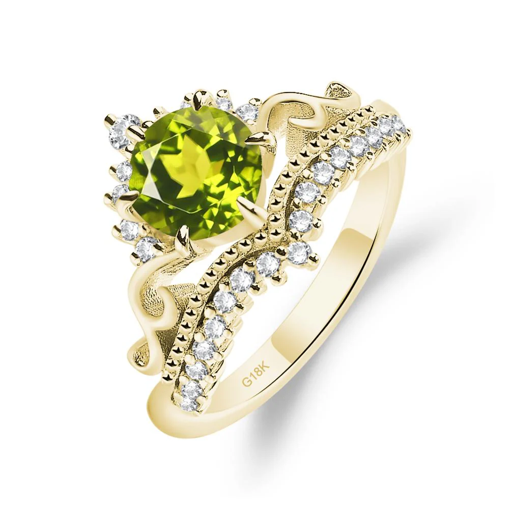 Vintage Peridot Cocktail Ring - Image 8