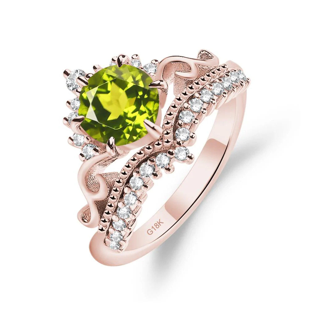 Vintage Peridot Cocktail Ring - Image 9