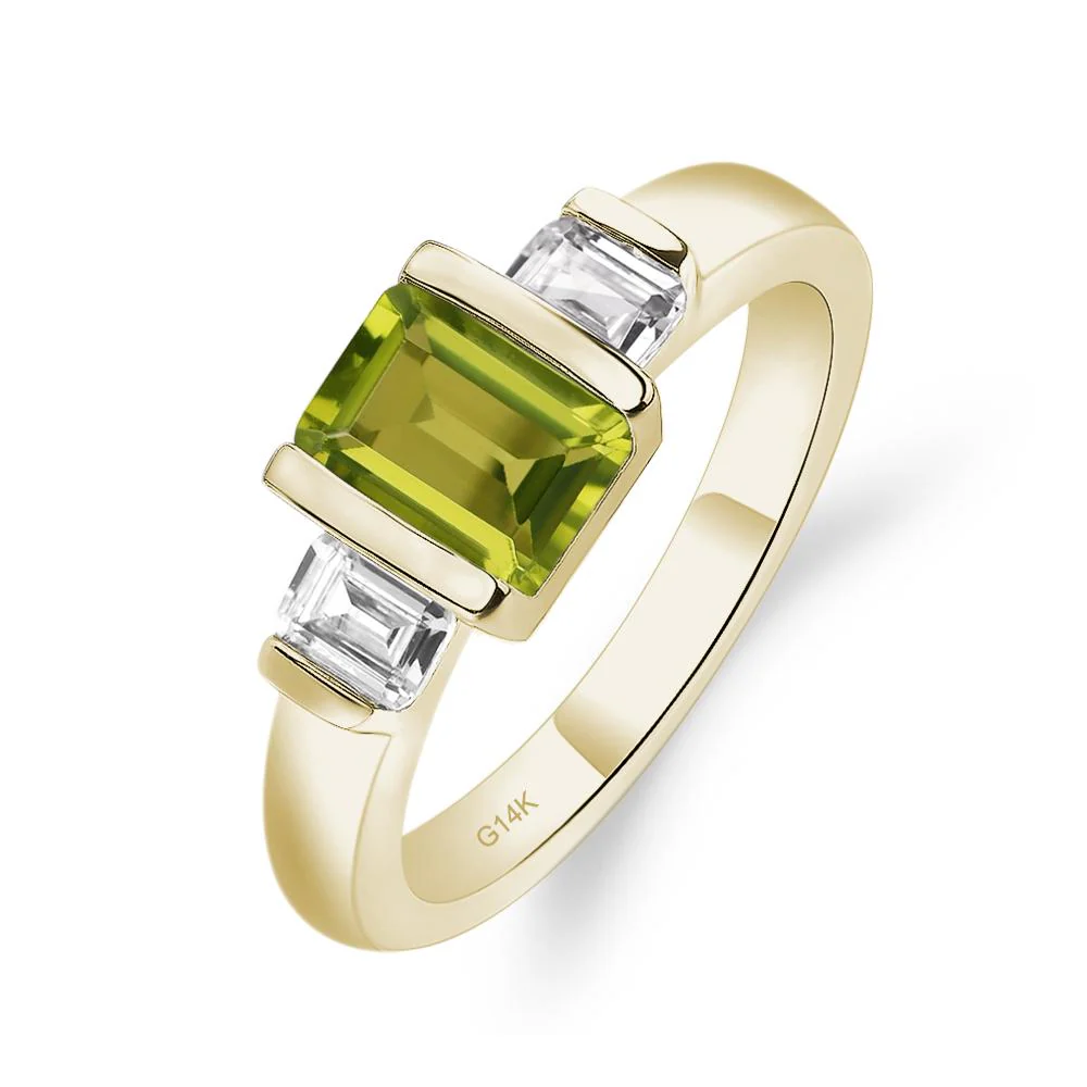 Peridot 3 Stone Ring - Image 4