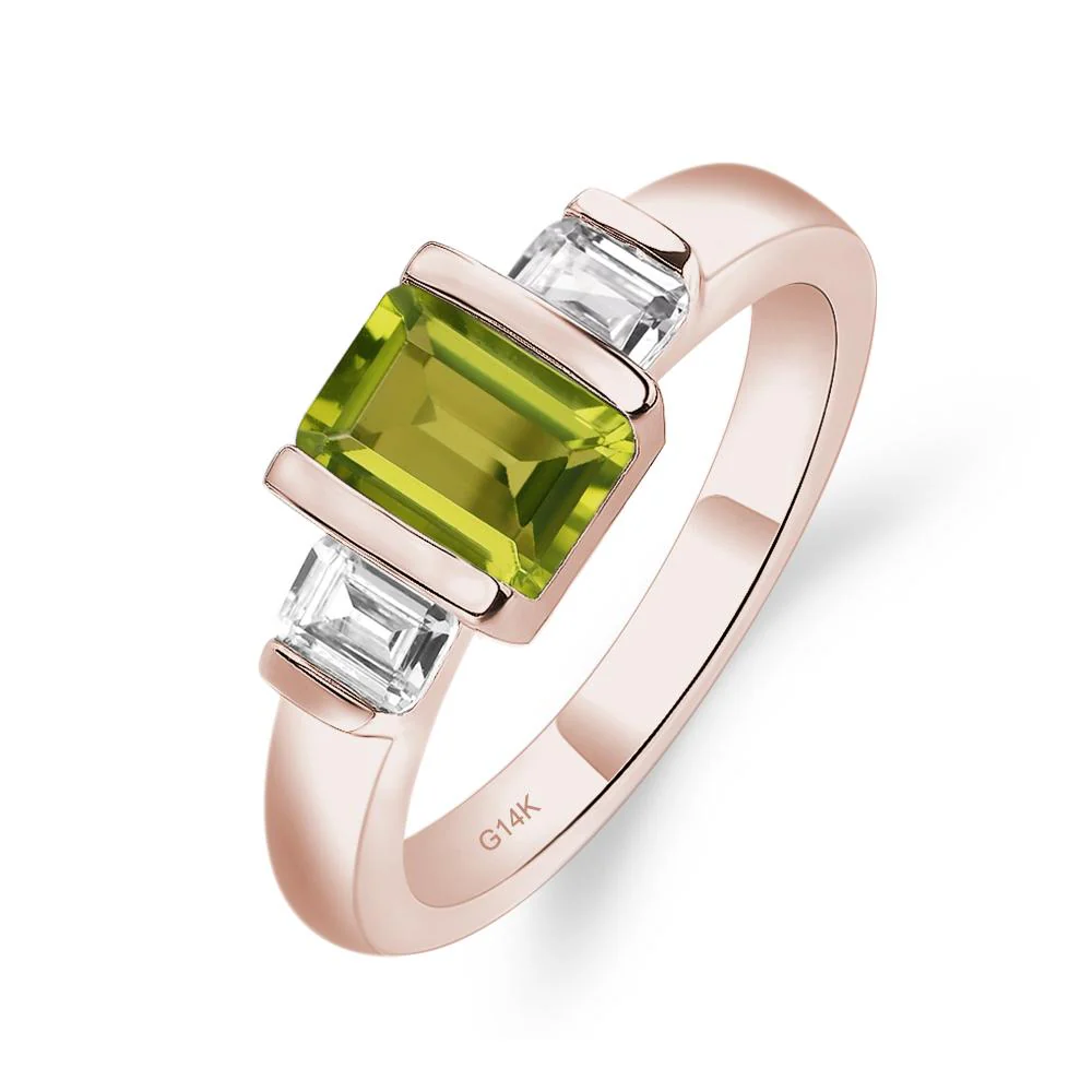 Peridot 3 Stone Ring - Image 5