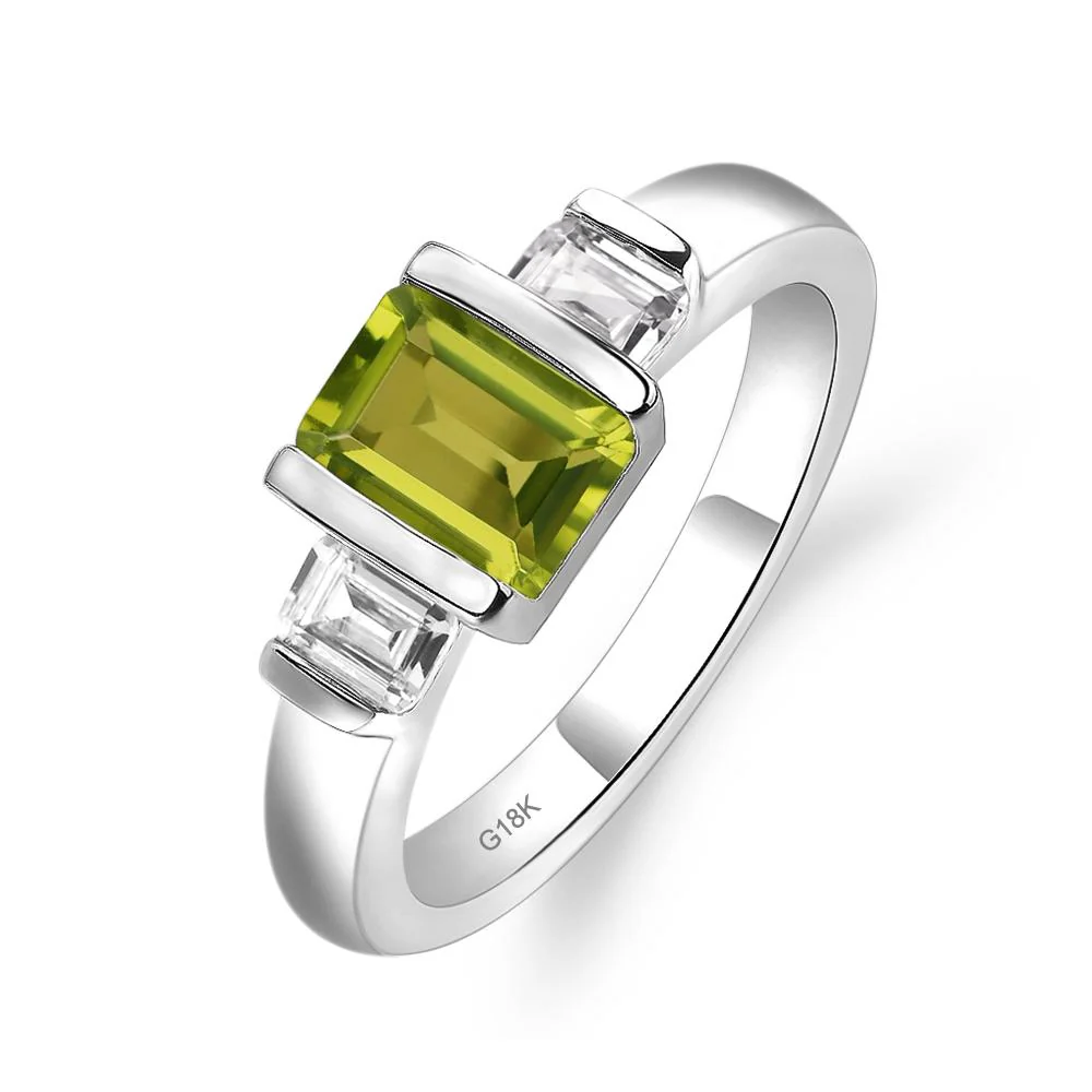 Peridot 3 Stone Ring - Image 7