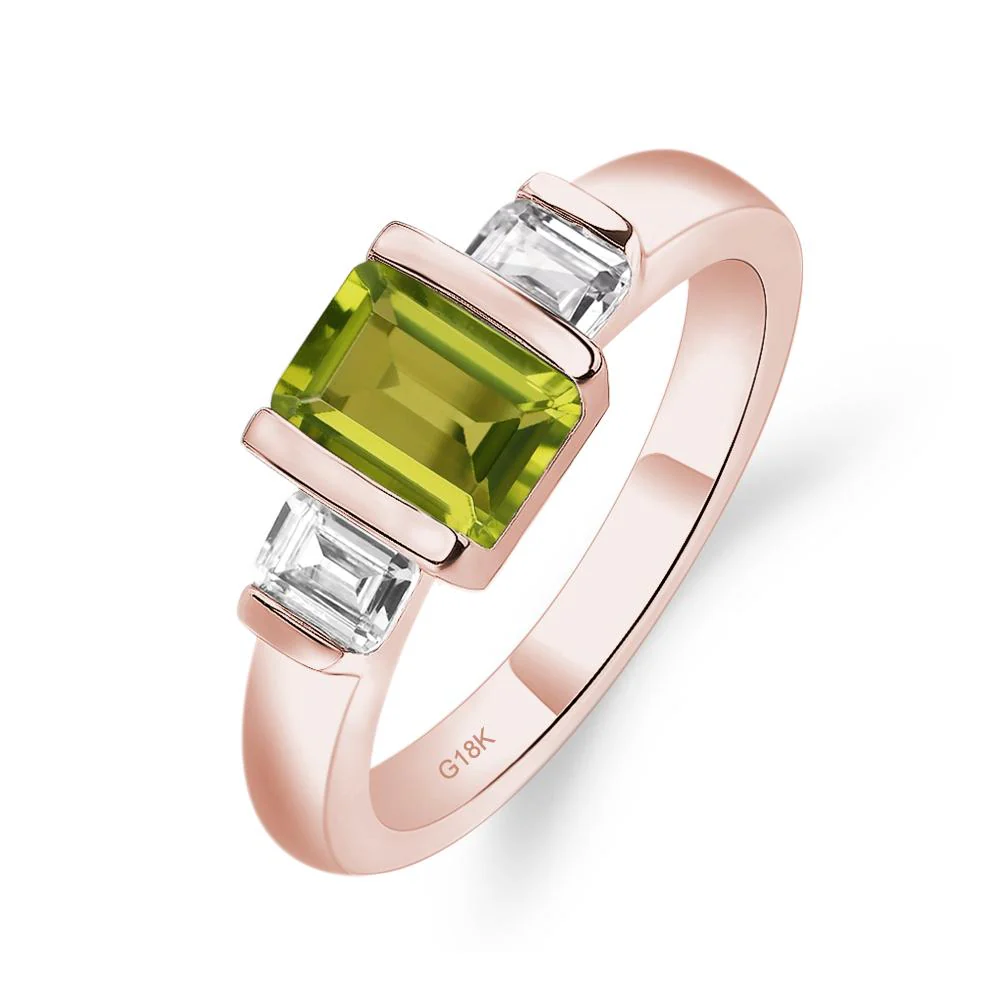 Peridot 3 Stone Ring - Image 9
