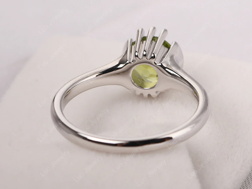 Unique Peridot Solitaire Ring - Image 3