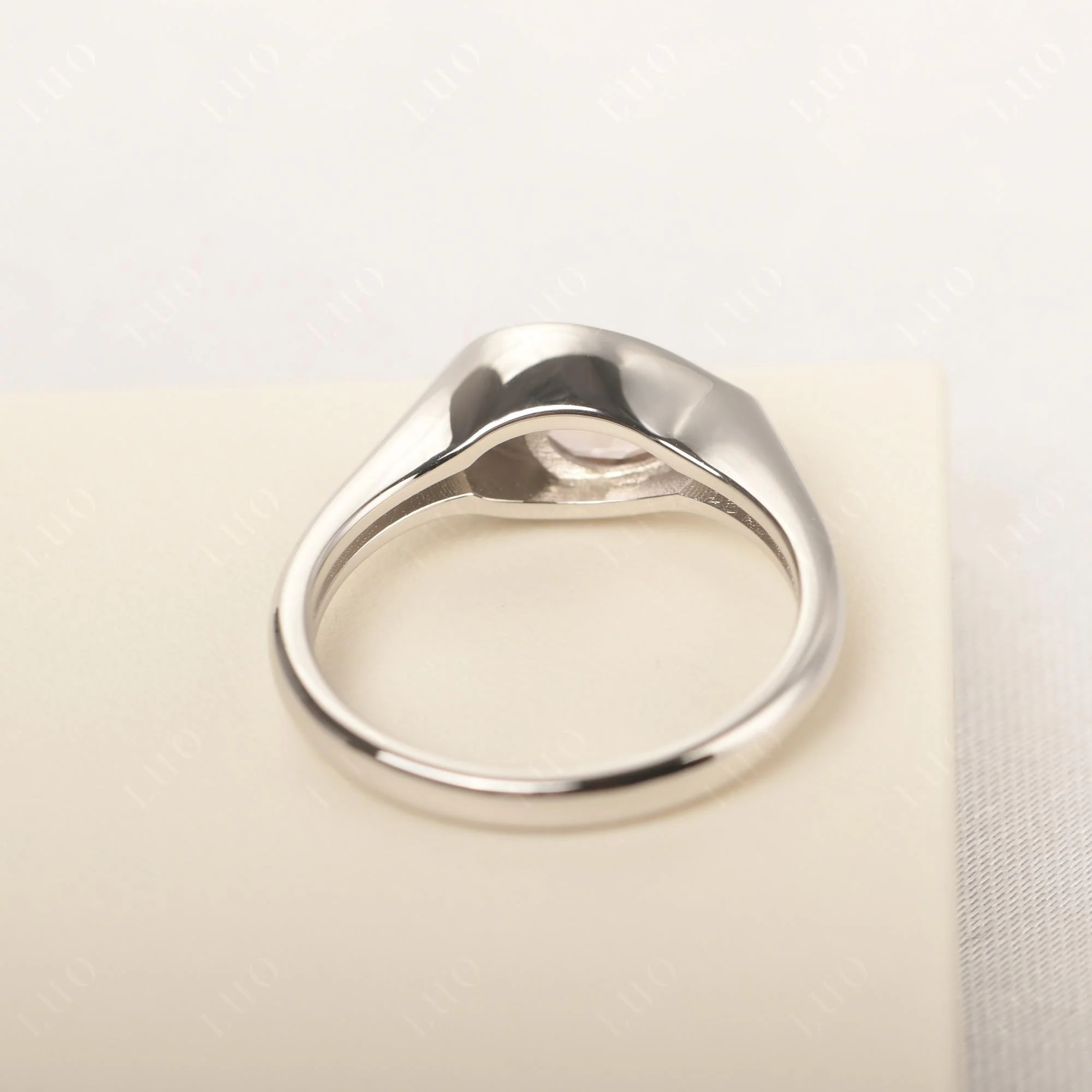 Rose Quartz Unique Engagement Ring - Image 12