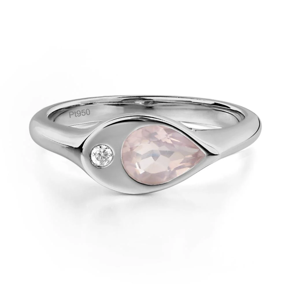 Rose Quartz Unique Engagement Ring - Image 6