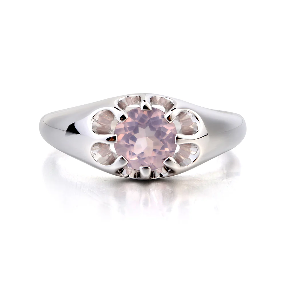 Rose Quartz Statement Ring