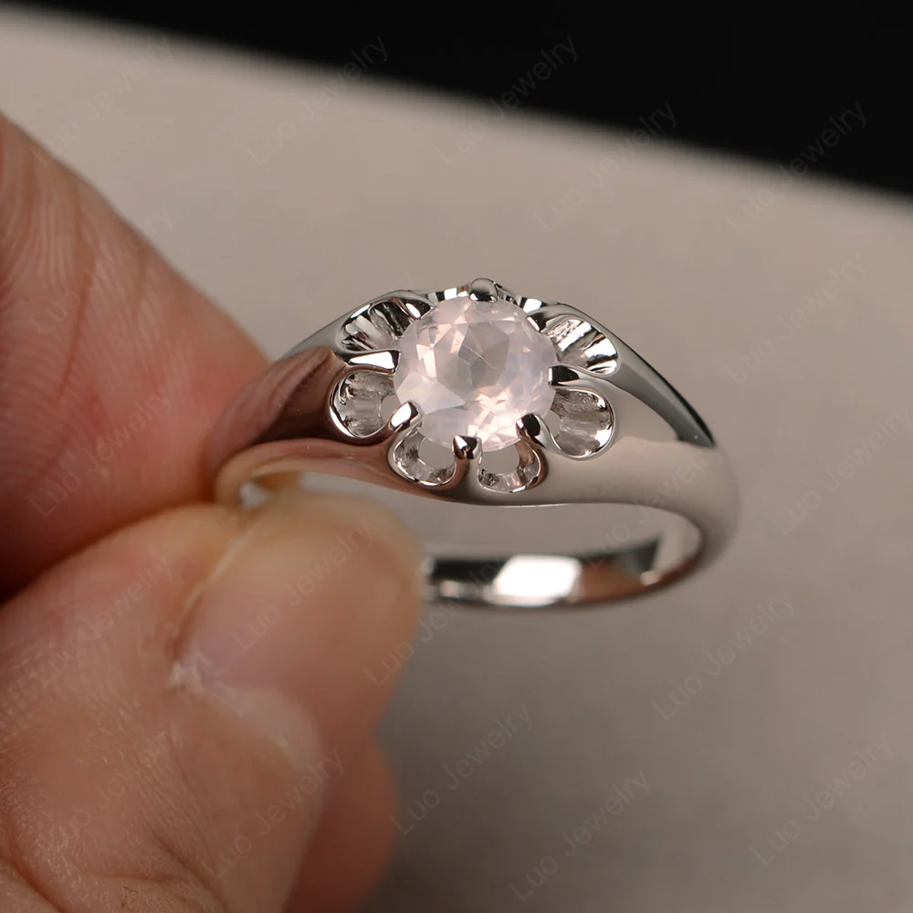 Rose Quartz Statement Ring - Image 2
