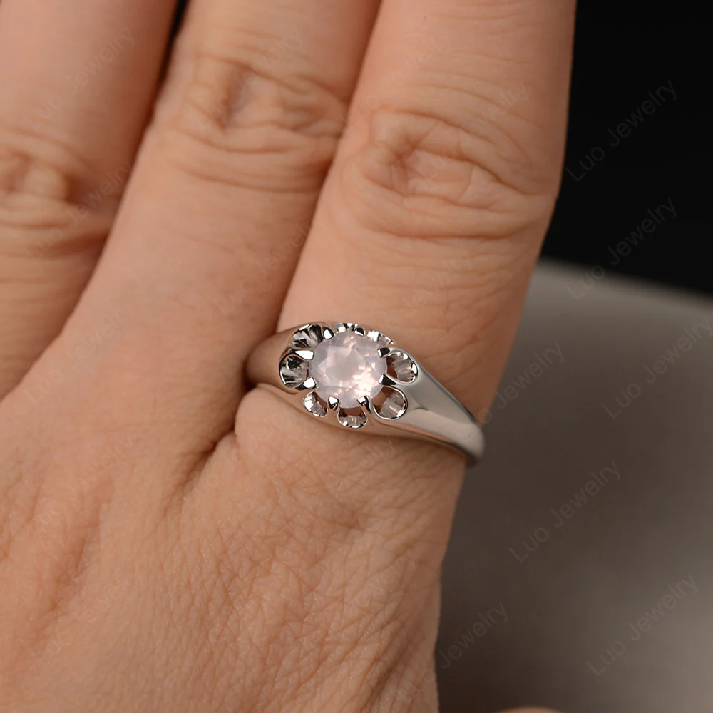 Rose Quartz Statement Ring - Image 5