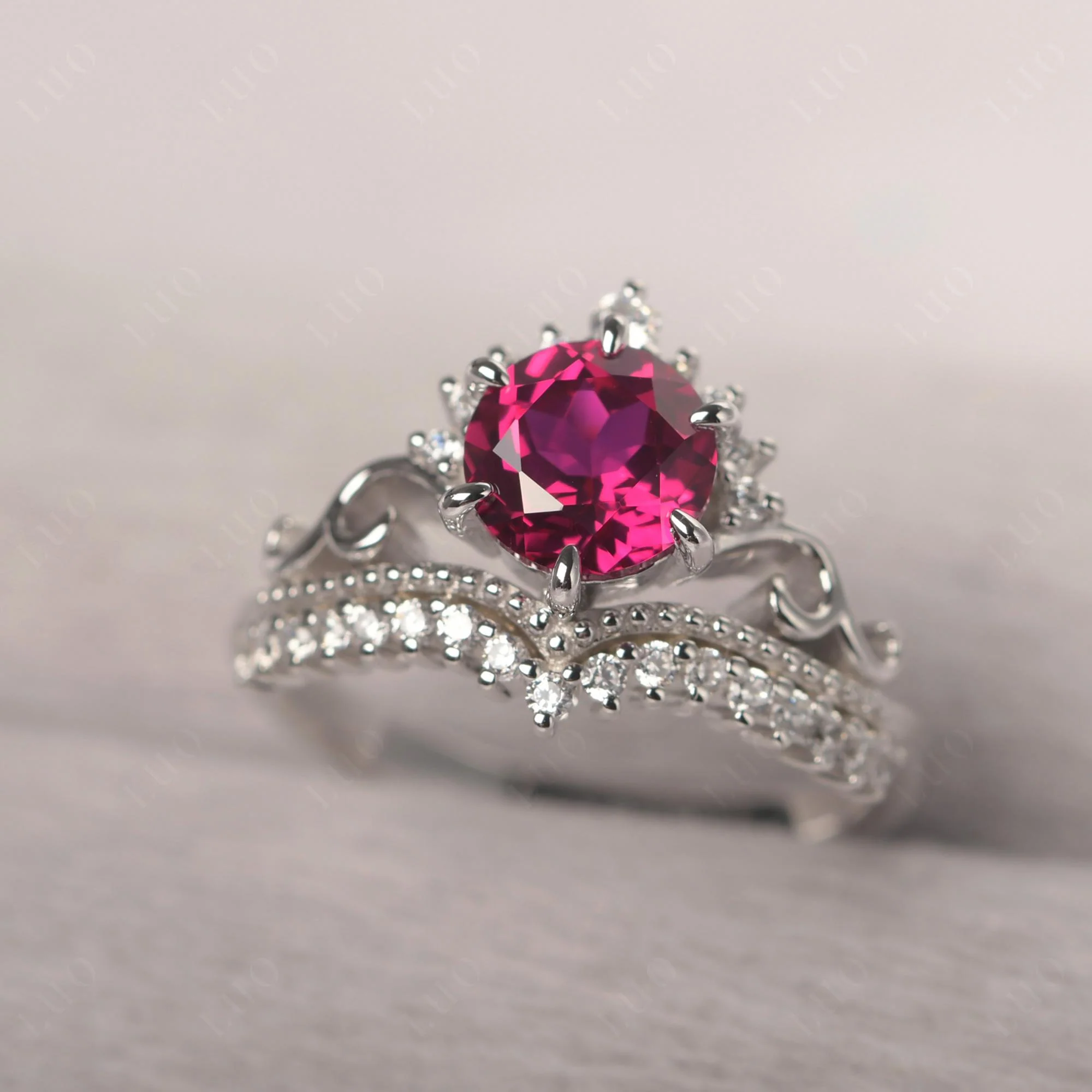 Vintage Ruby Cocktail Ring - Image 10