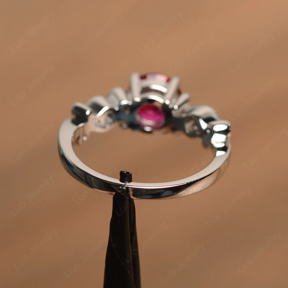 Vintage Ruby Ring Art Deco - Image 4