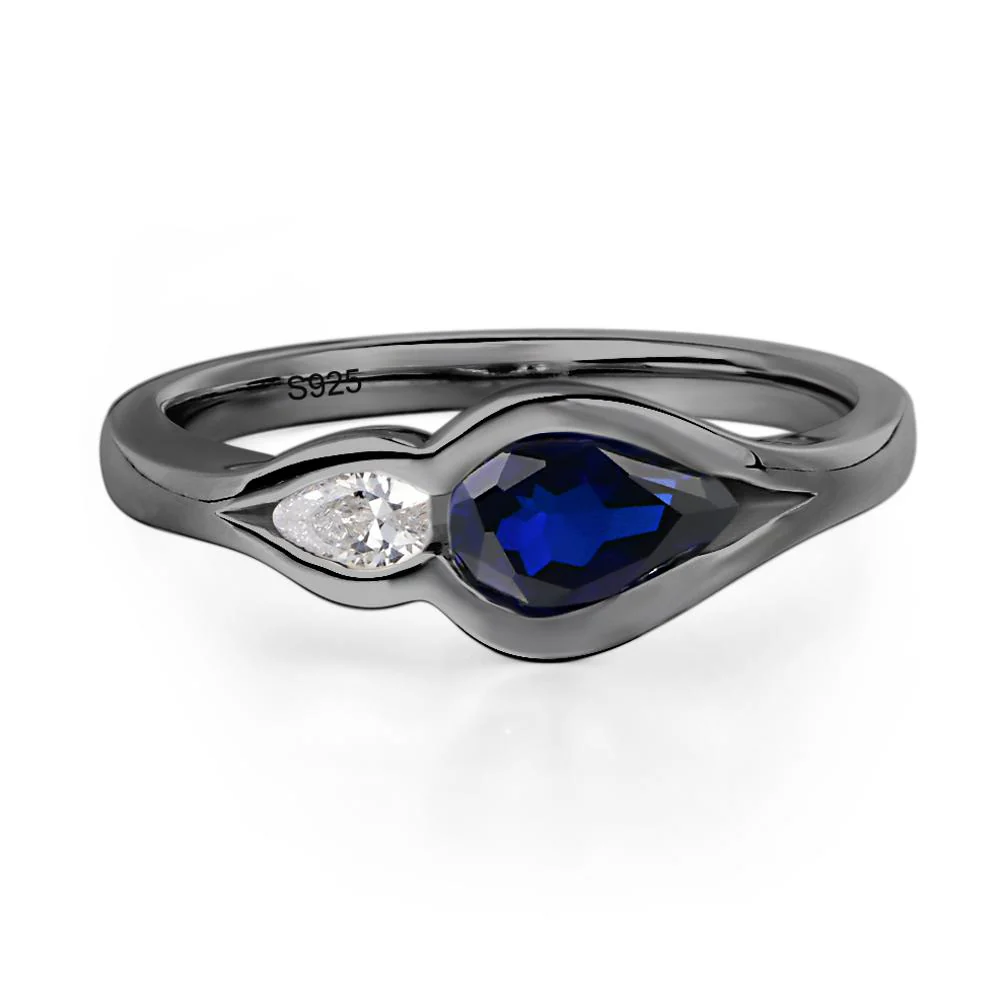 Sapphire Two Stone Wedding Ring - Image 2