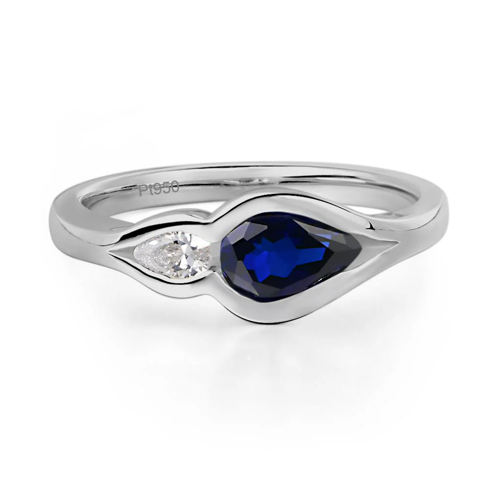 Sapphire Two Stone Wedding Ring - Image 6