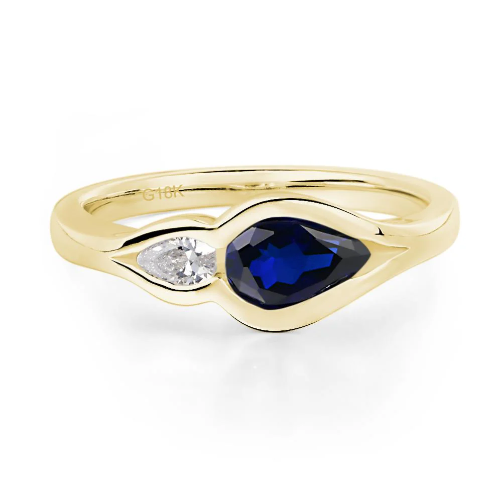 Sapphire Two Stone Wedding Ring - Image 8