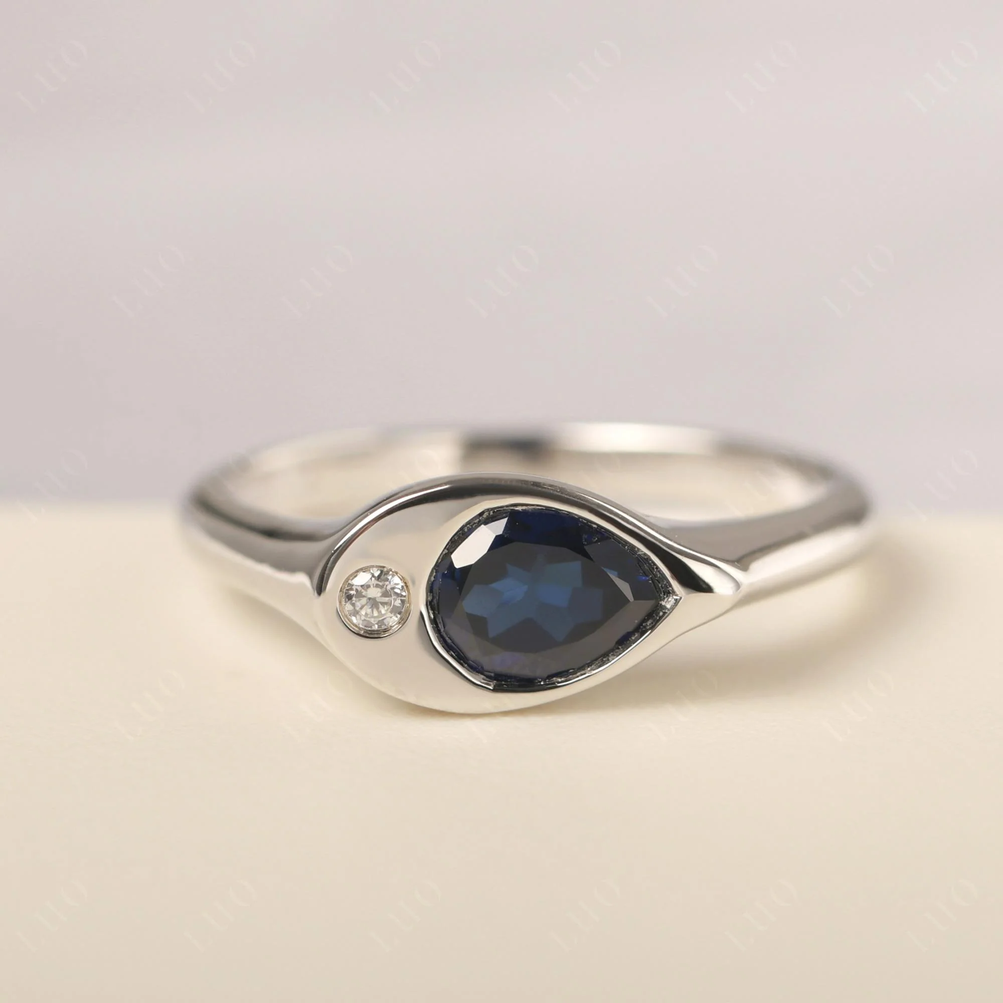 Sapphire Pinky Ring for Women - Image 11