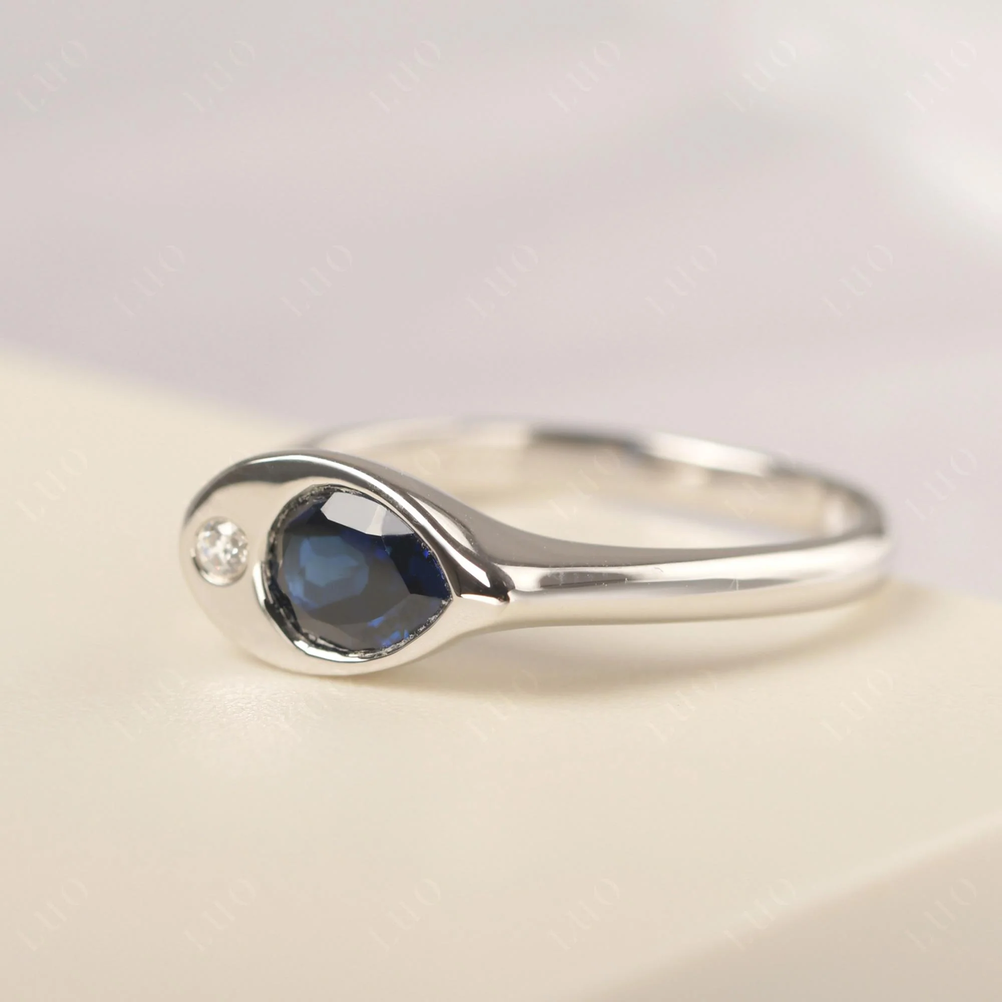 Sapphire Pinky Ring for Women - Image 12
