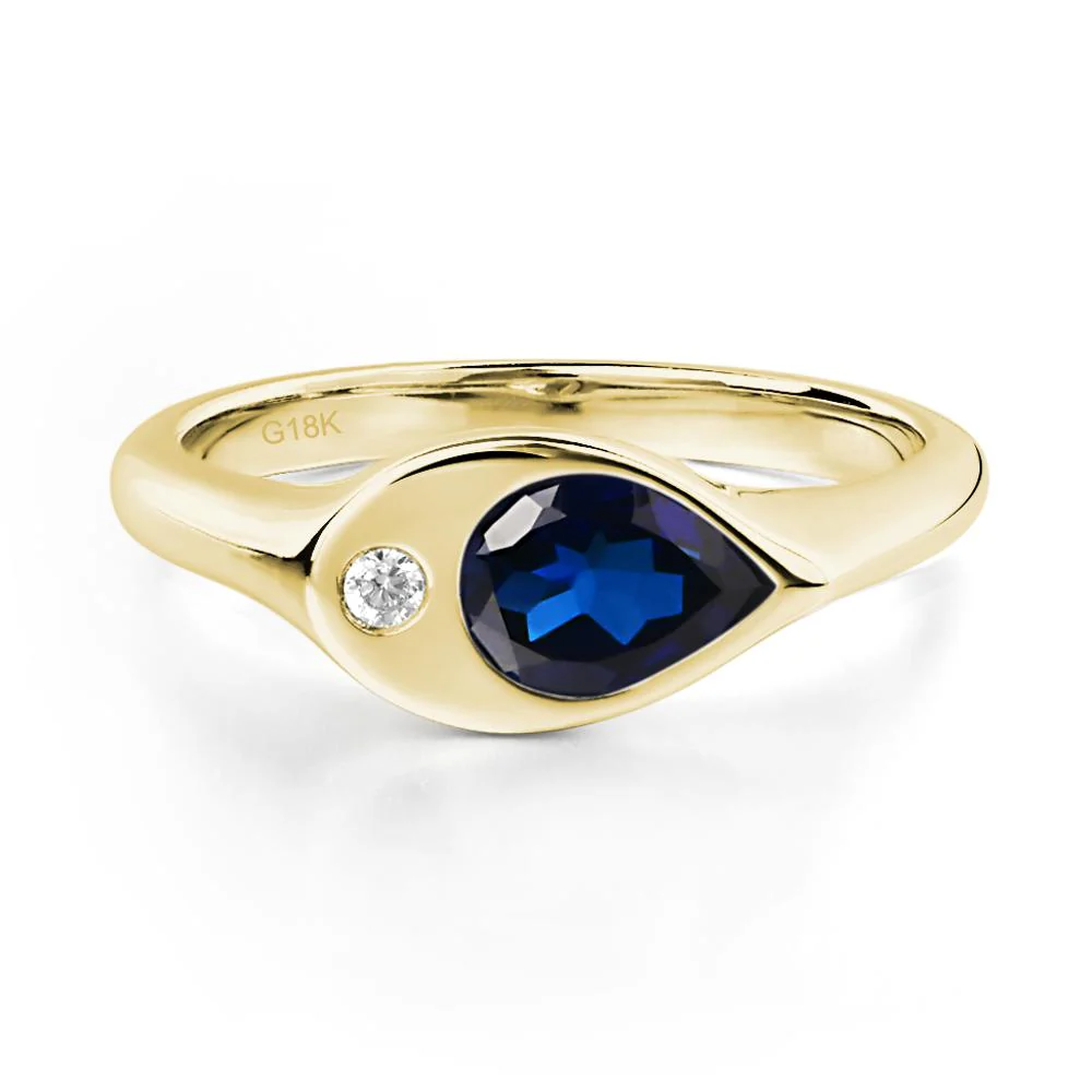 Sapphire Pinky Ring for Women - Image 8