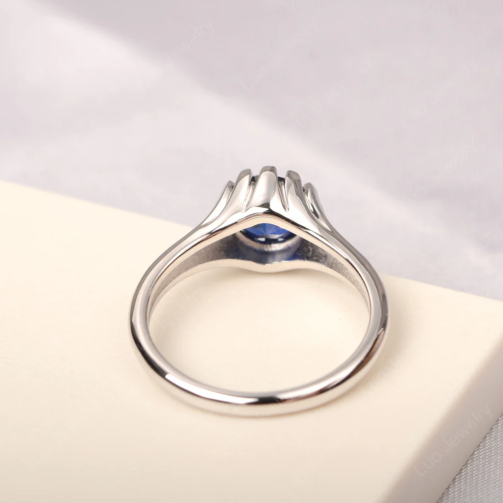 Sapphire Claw Prong Ring - Image 3