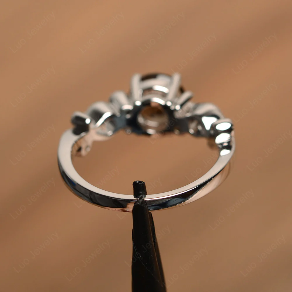 Smoky Quartz Art Deco Engagement Ring - Image 4