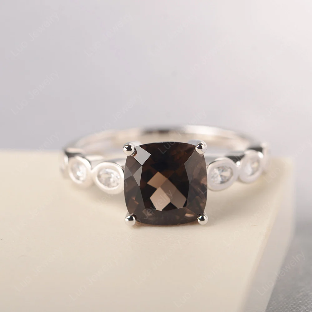 Smoky Quartz Timeless Engagement Ring