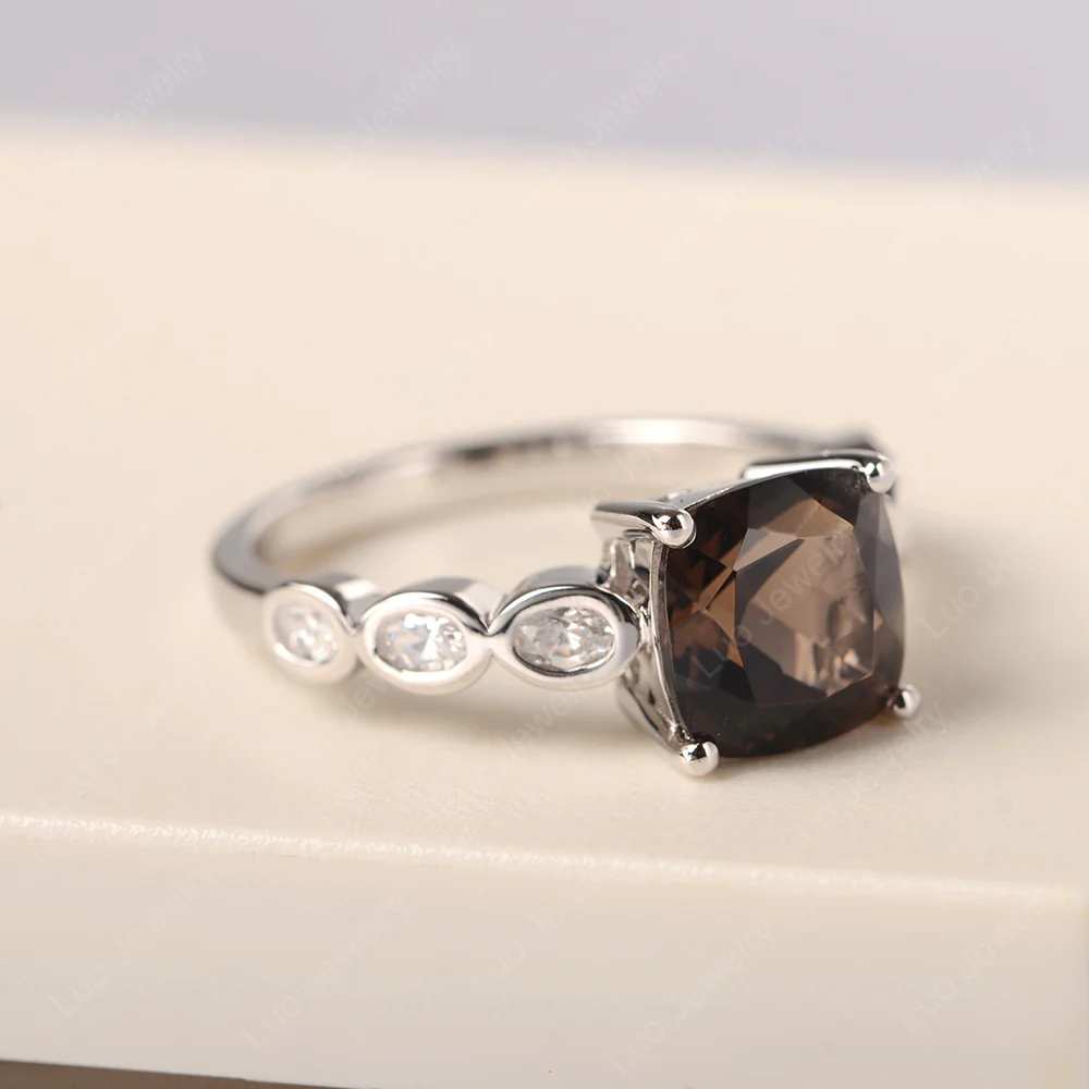 Smoky Quartz Timeless Engagement Ring - Image 2