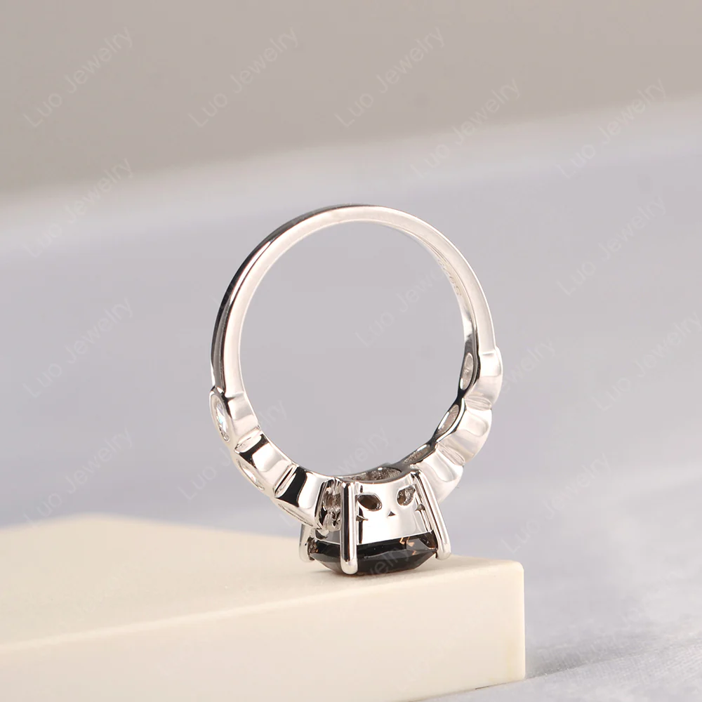 Smoky Quartz Timeless Engagement Ring - Image 4