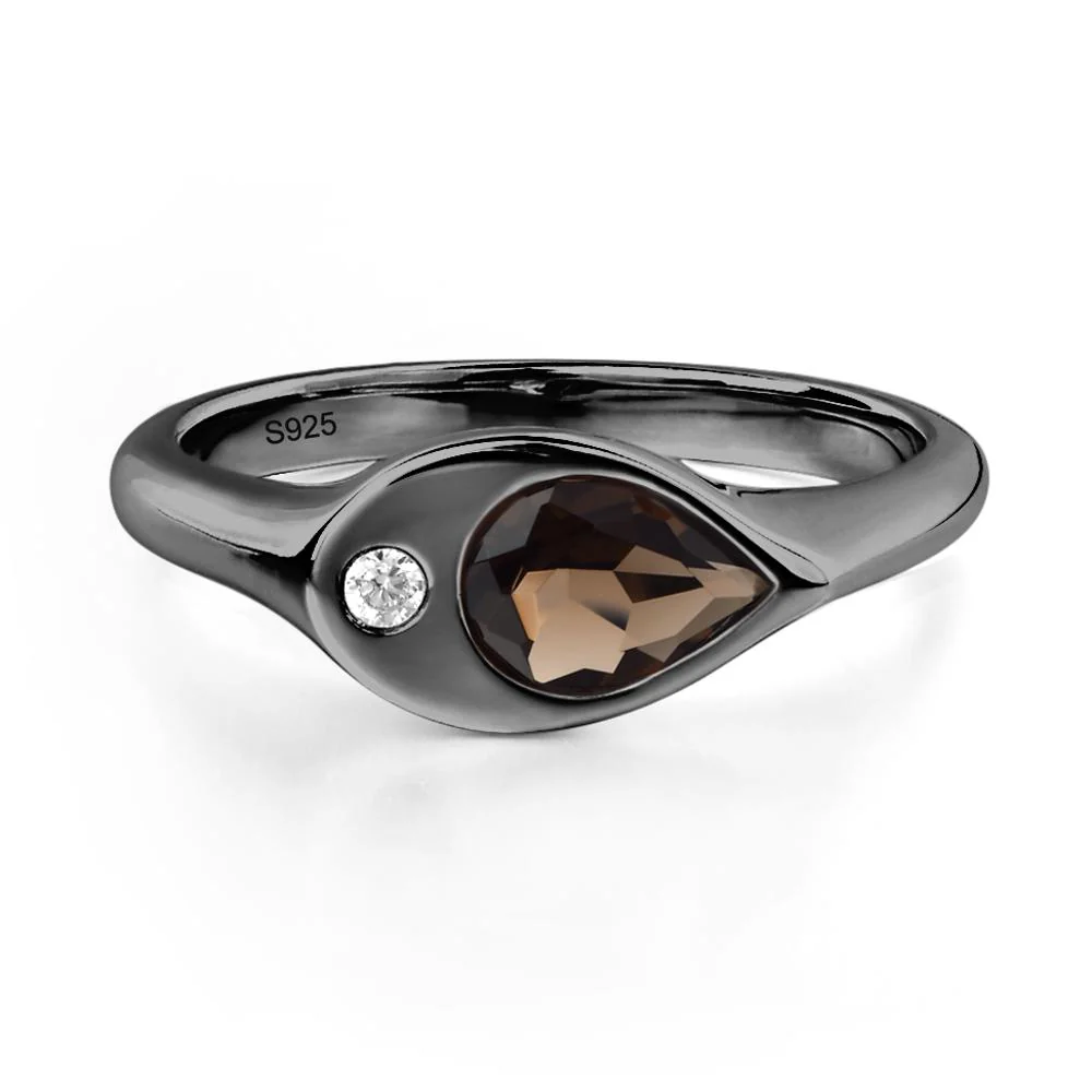 Smoky Quartz Unique Engagement Ring - Image 2