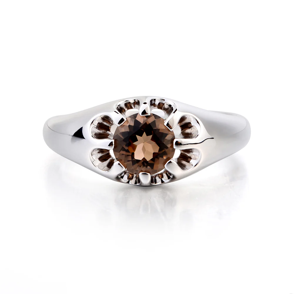 Smoky Quartz Statement Ring