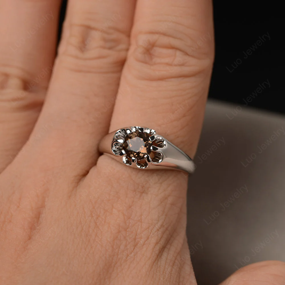 Smoky Quartz Statement Ring - Image 5