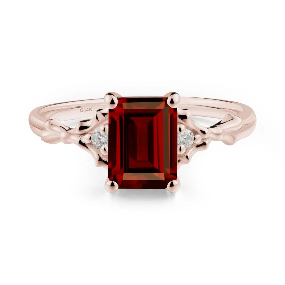 Vintage Thorn Garnet Engagement Ring - Image 4